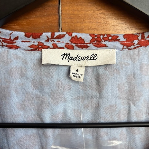 NWT Madewell Collared Puff-Sleeve Mini Dress in Piccola Floral, Size 6 - Picture 11 of 16